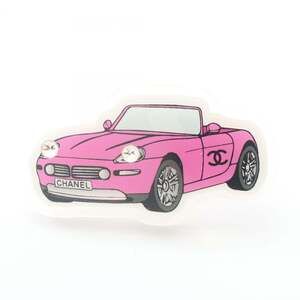 CHANEL Coco Mark Car Motif Brooch, Plastic, Women's, Pink and Clear, D24C